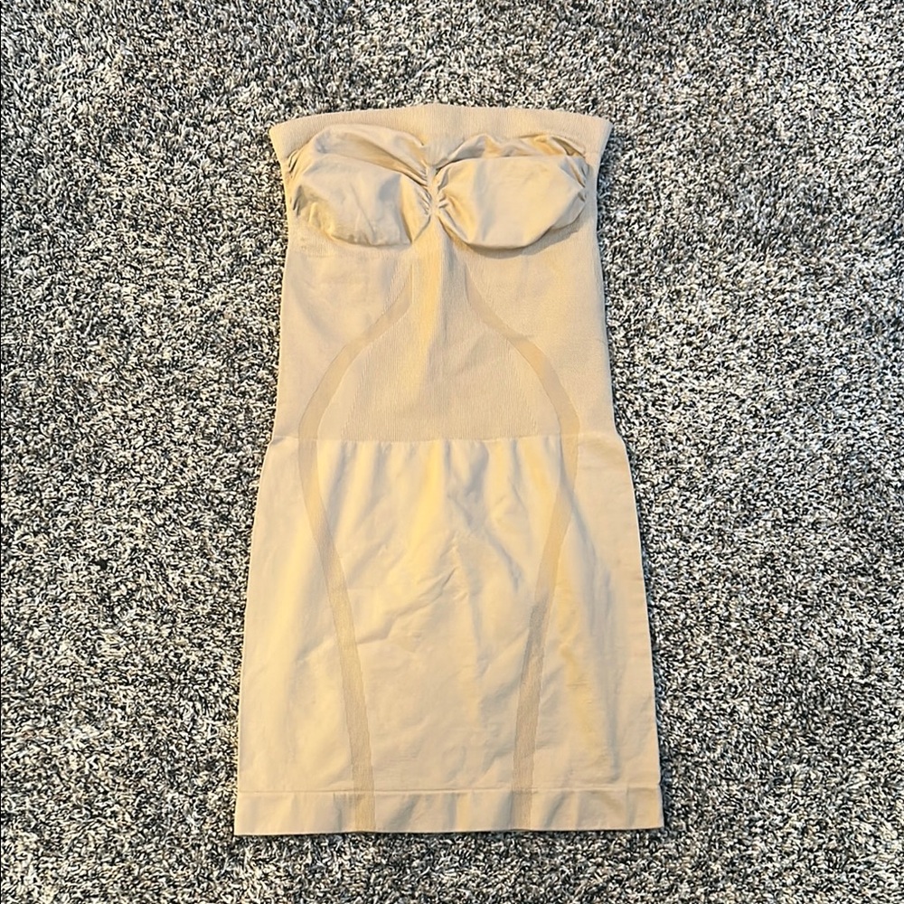 Shapewear Tan Strapless Dress